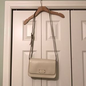 EUC Kate Spade white leather crossbody bag